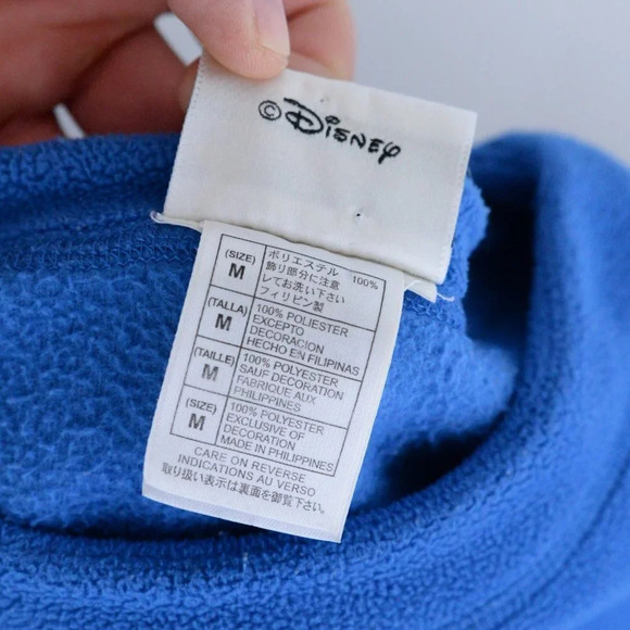 Disney Blue Walt Disney World Crewneck Fleece Sweater ~Medium - Picture 5 of 11